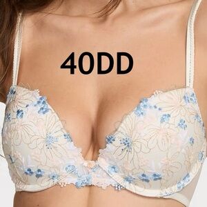 NWOT Victoria’s Secret Dream Angels Wildflower Embroidery Push Up Bra 40DD